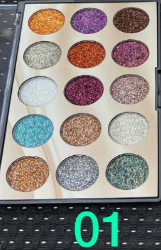 Miss Rose 15 Color Sequin Glitter Palette