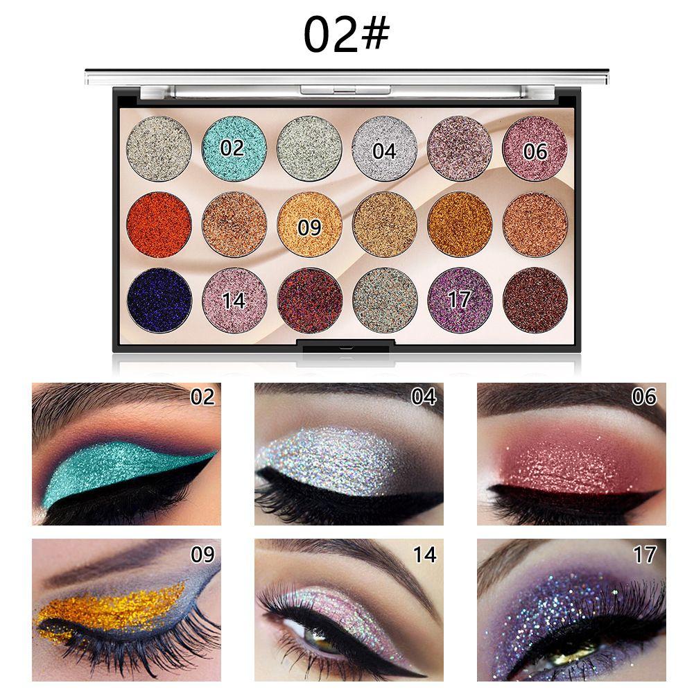 MISS ROSE 18-Color Glitter Eyeshadow Palette