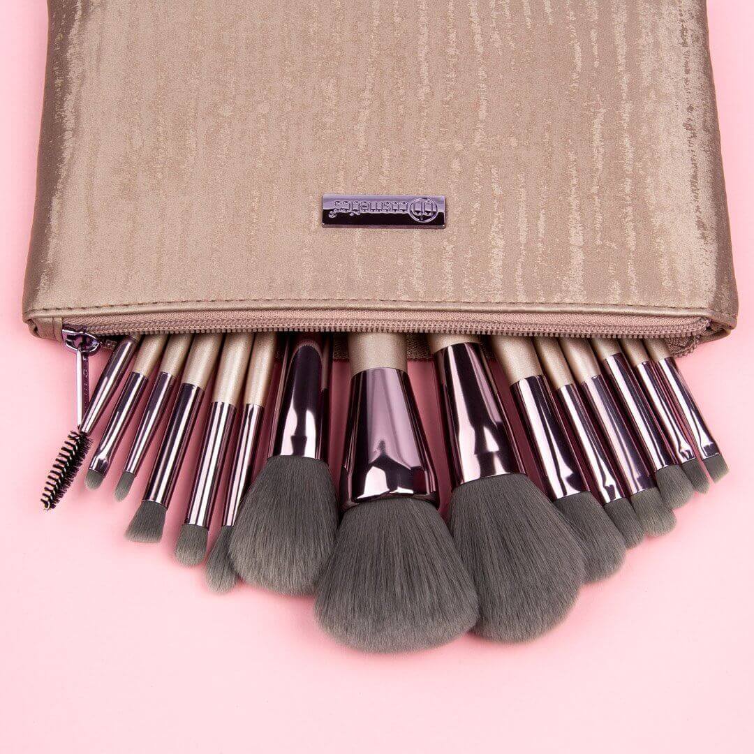 BH Cosmetics Lavish Elegance - 15 Piece Brush Set with Cosmetic Bag