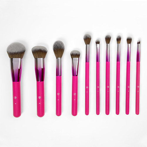 Midnight Festival Brush Set 10 Piece Brush Collection with Brush Holder