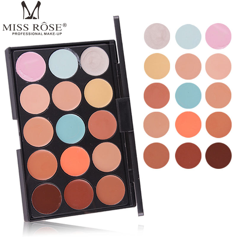 Miss Rose 15 Colours Concealer and Contour Palette Makeup Cream