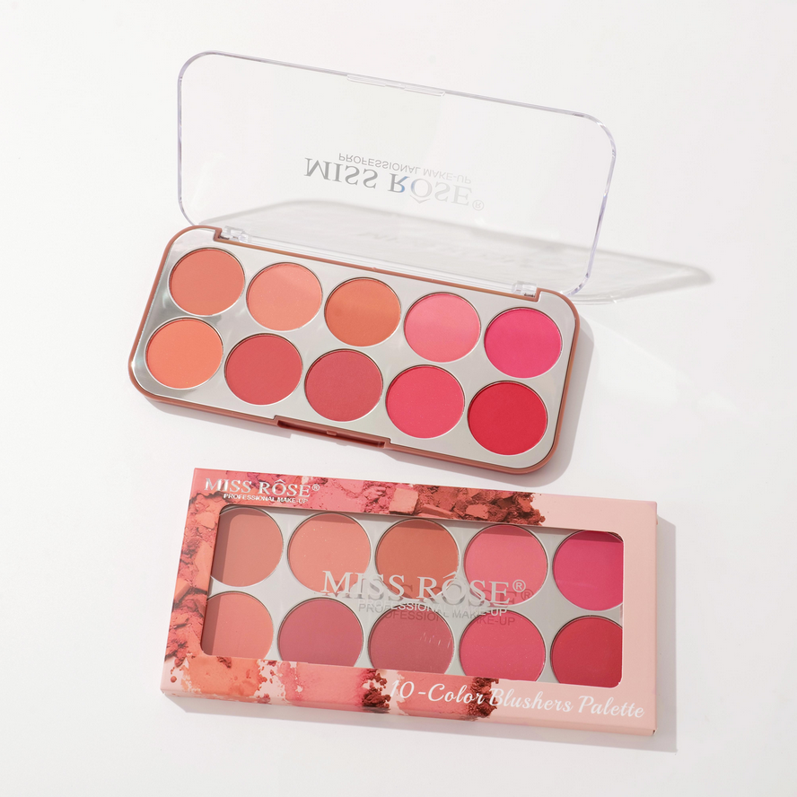 Miss Rose 10 Colors Enduring Blusher Kit