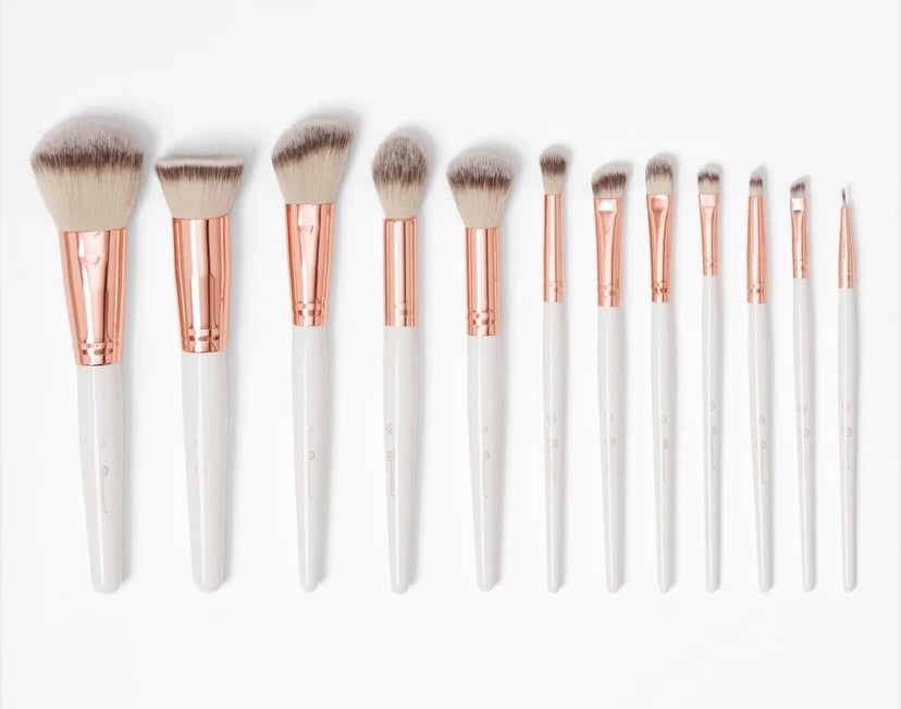 Bh Cosmetics Rose Romance 12 Piece Brush Set With Bag