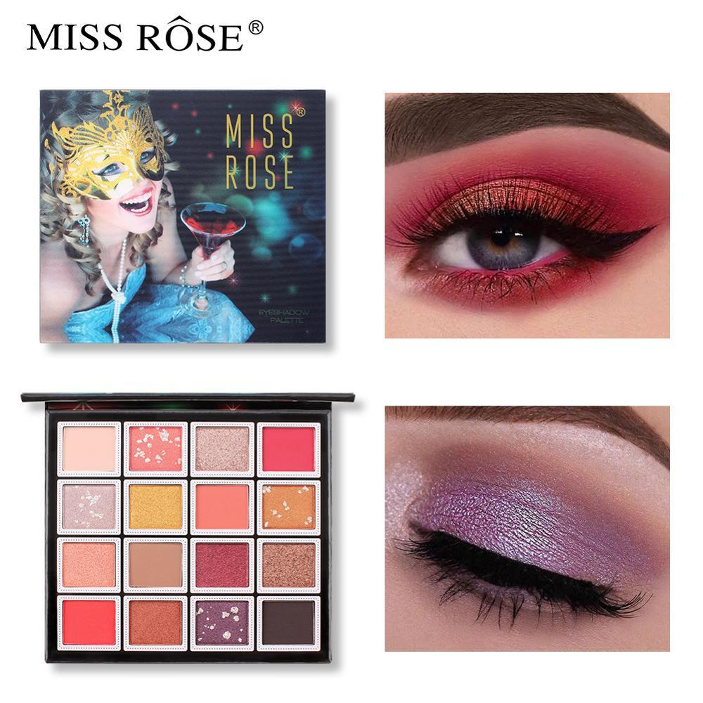 MISS ROSE 16 Color Pigment Eyeshadow Palette