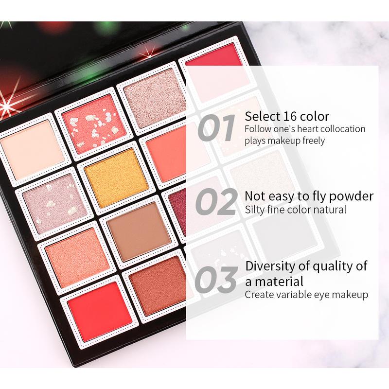 MISS ROSE 16 Color Pigment Eyeshadow Palette